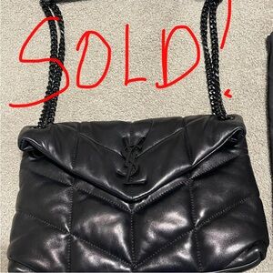 SOLD!!!!!!   Saint Laurent Lou Lou puffer bag in medium. EUC